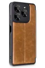 Newface General Mobile Era 50 Kılıf Flip Cover - Taba