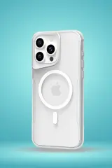 Newface iPhone 16 Plus Kılıf PC Poso Magsafe Kapak - Şeffaf