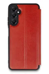 Newface Samsung Galaxy A55 5G Kılıf Flip Cover - Kırmızı