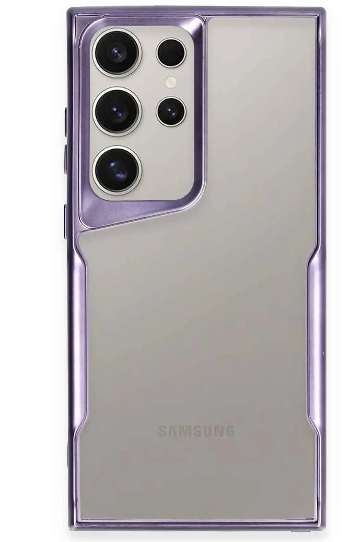 Newface Samsung Galaxy S24 Ultra Kılıf Boyi Silikon Kapak - Derin Mor