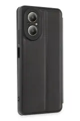 Newface Realme 12 Lite Kılıf Flip Cover - Siyah