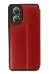 Newface Realme 12 Lite Kılıf Flip Cover - Kırmızı