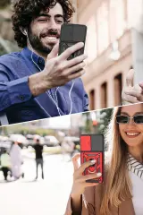 Newface Samsung Galaxy S22 Kılıf Pars Lens Yüzüklü Silikon - Yeşil