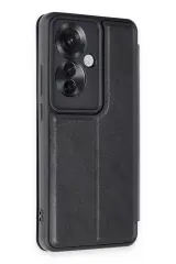 Newface Oppo Reno 11F Kılıf Flip Cover - Siyah