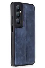 Newface Realme C65 Kılıf Flip Cover - Lacivert
