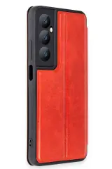Newface Realme C65 Kılıf Flip Cover - Kırmızı