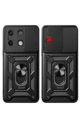 Newface Xiaomi Poco X6 Pro Kılıf Pars Lens Yüzüklü Silikon - Yeşil