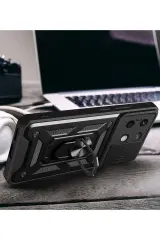 Newface Xiaomi Poco X6 Pro Kılıf Pars Lens Yüzüklü Silikon - Yeşil