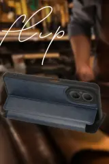 Newface Realme C65 Kılıf Flip Cover - Koyu Yeşil