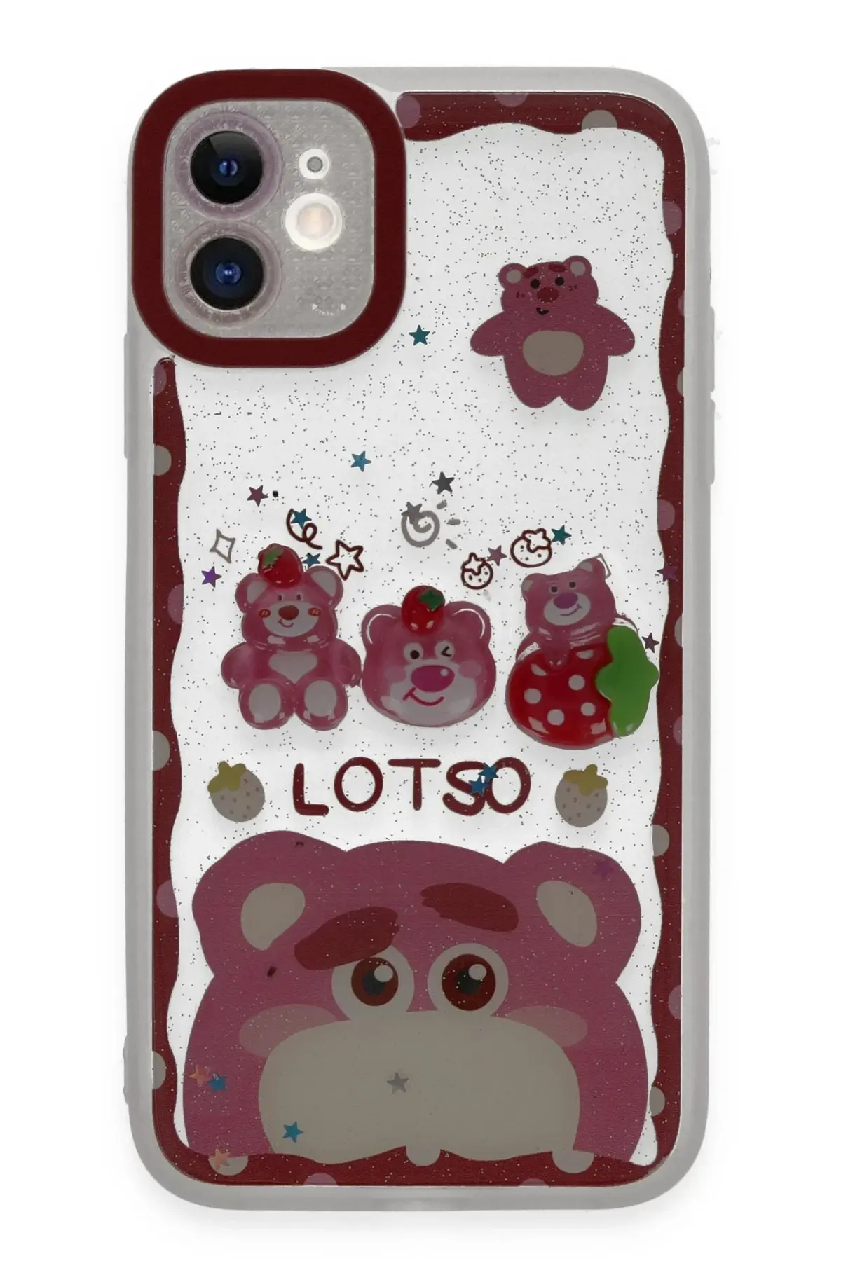 Newface iPhone 11 Kılıf Sweet Desenli Silikon Kapak - Pembe