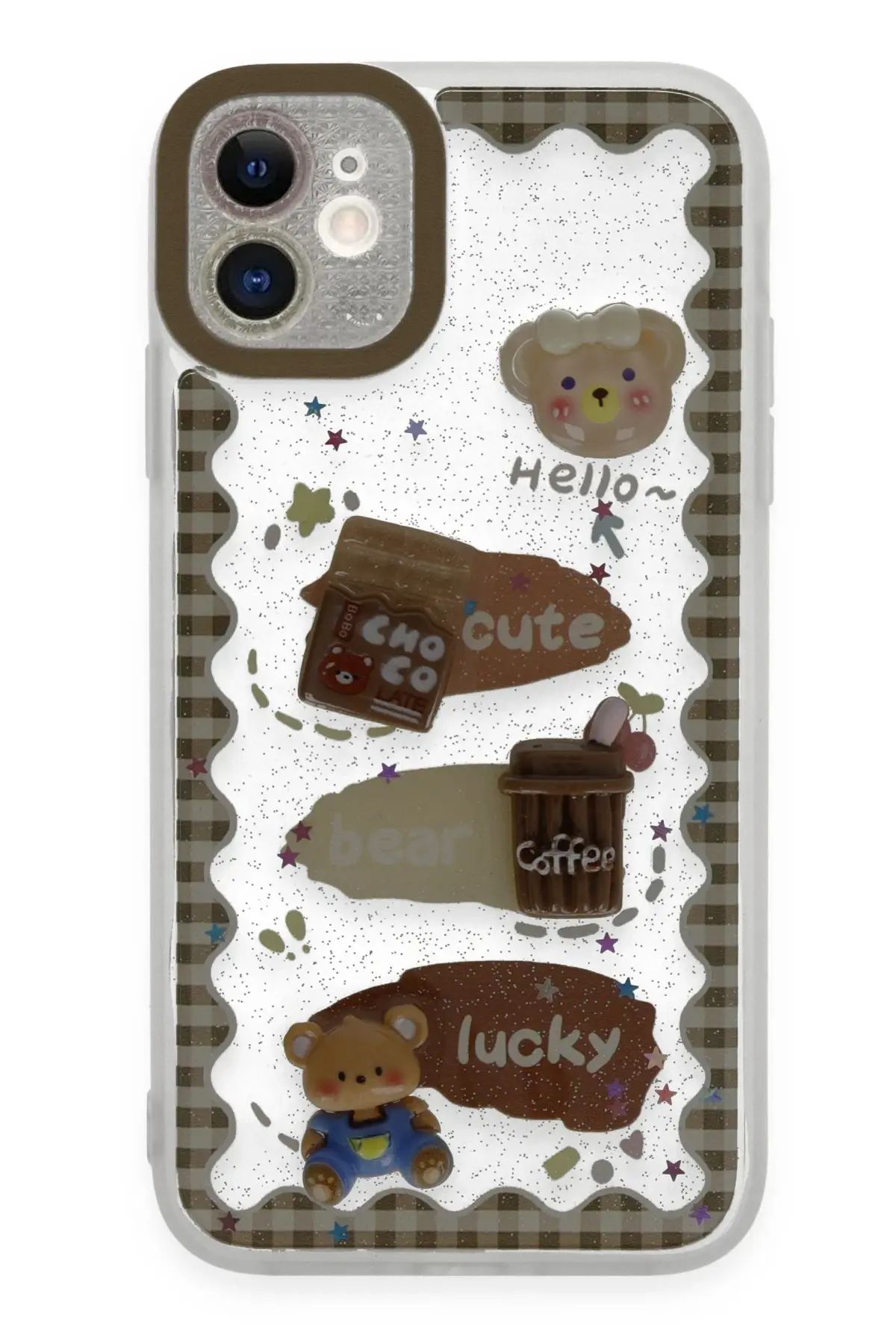 Newface iPhone 11 Kılıf Sweet Desenli Silikon Kapak - Şeffaf