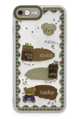 Newface iPhone 7 Kılıf Sweet Desenli Silikon Kapak - Şeffaf