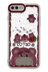 Newface iPhone 7 Plus Kılıf Sweet Desenli Silikon Kapak - Pembe