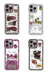 Newface iPhone 14 Pro Max Kılıf Sweet Desenli Silikon Kapak - Açık Mavi