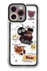 Newface iPhone 14 Pro Max Kılıf Sweet Desenli Silikon Kapak - Sarı