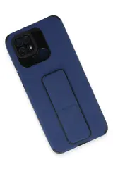 Newface Xiaomi Redmi 10C Kılıf Mega Standlı Silikon - Mavi