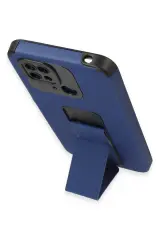 Newface Xiaomi Redmi 10C Kılıf Mega Standlı Silikon - Mavi