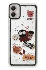 Newface Samsung Galaxy A05 Kılıf Sweet Desenli Silikon Kapak - Sarı