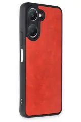 Newface Vivo Y18 Kılıf Aras Deri Kapak - Kırmızı