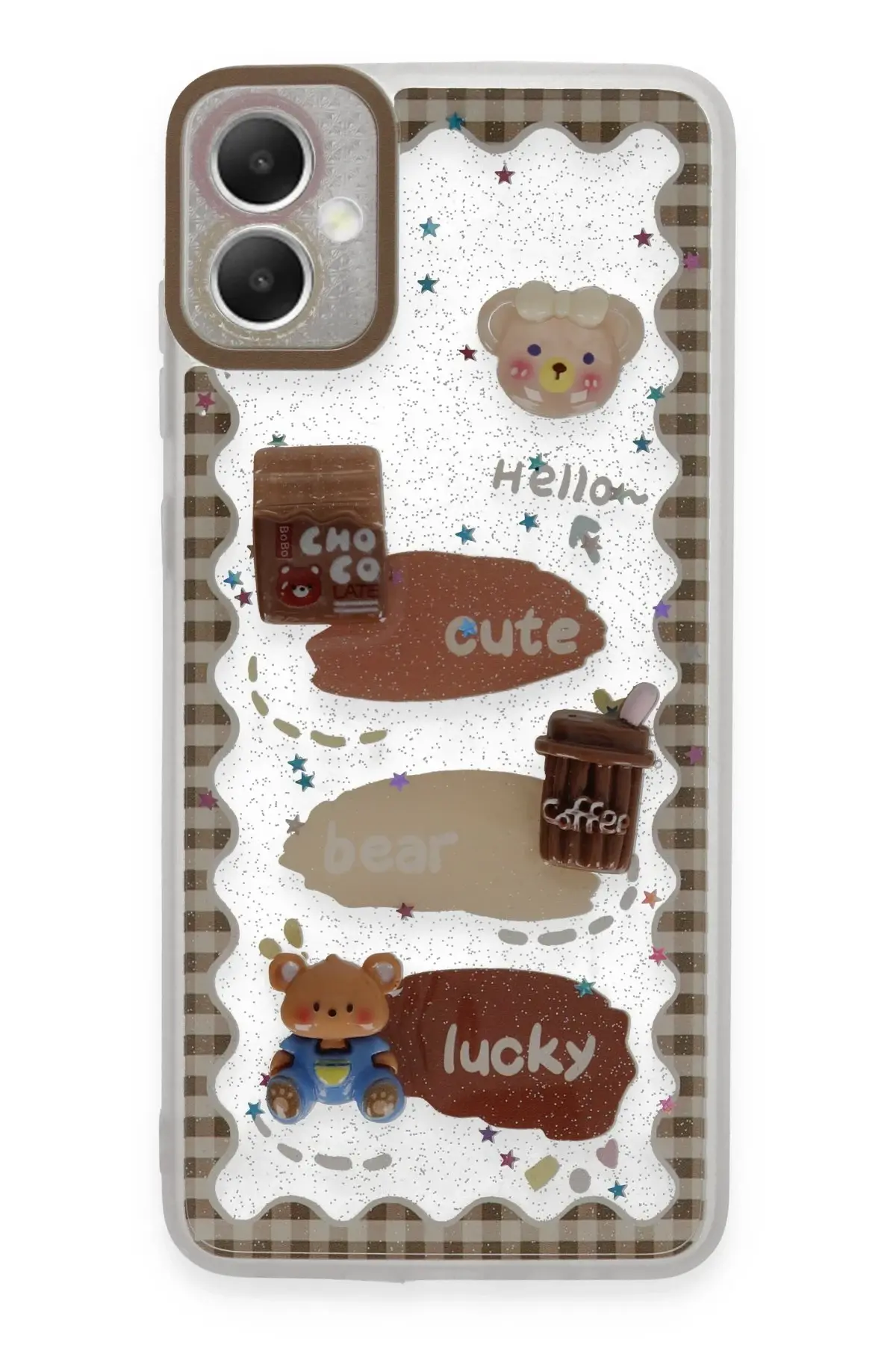 Newface Samsung Galaxy A05 Kılıf Sweet Desenli Silikon Kapak - Şeffaf