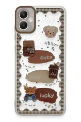 Newface Samsung Galaxy A05 Kılıf Sweet Desenli Silikon Kapak - Şeffaf