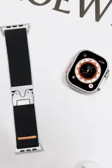 Newface Apple Watch 42mm Forest Kumaş Kordon - Siyah