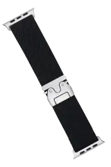 Newface Apple Watch 42mm Forest Kumaş Kordon - Siyah