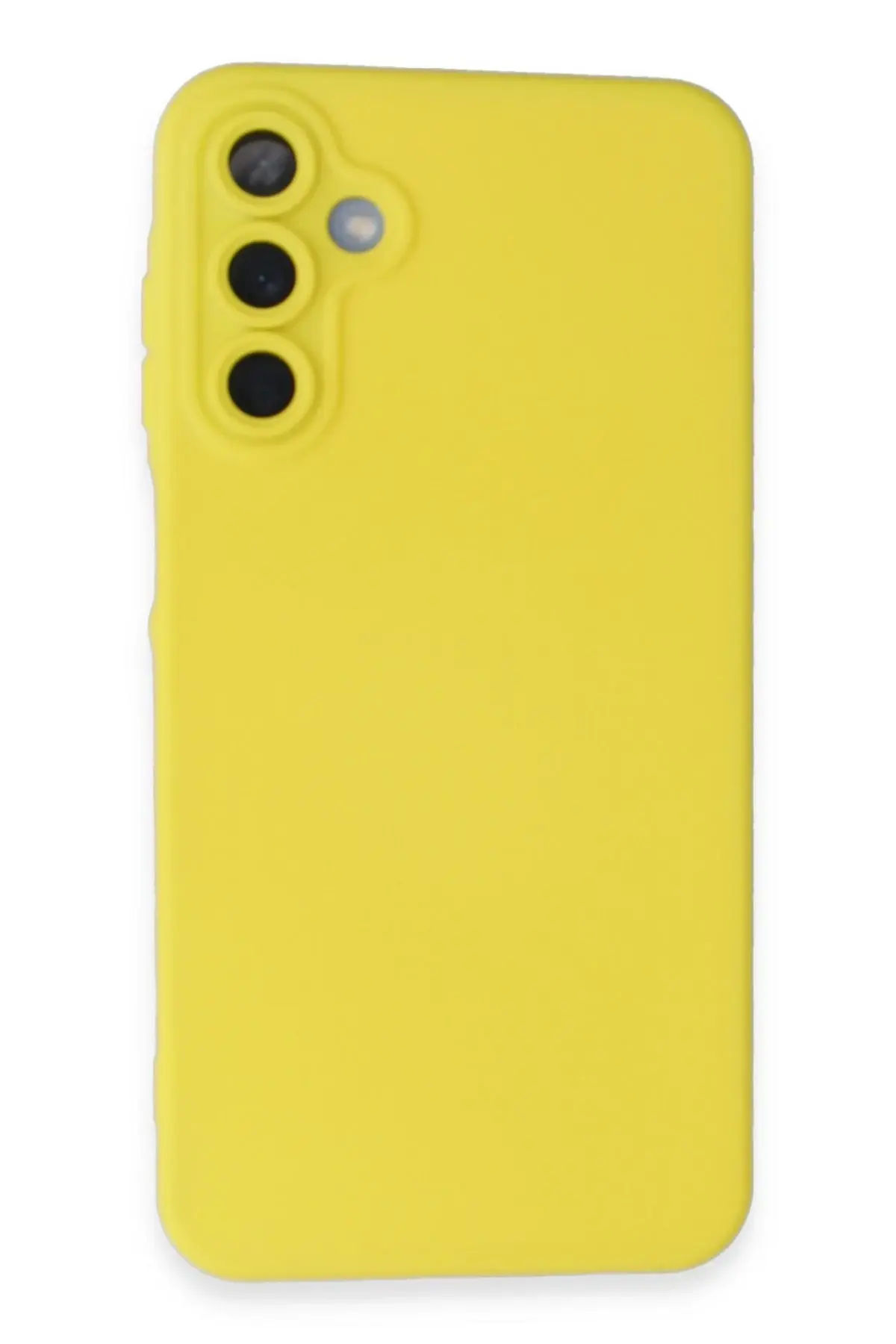 Newface Samsung Galaxy A15 4G Kılıf Nano içi Kadife Silikon - Sarı