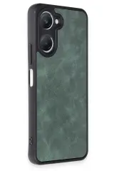 Newface Vivo Y18 Kılıf Aras Deri Kapak - Koyu Yeşil