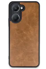 Newface Vivo Y18 Kılıf Aras Deri Kapak - Taba