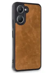 Newface Vivo Y18 Kılıf Aras Deri Kapak - Taba