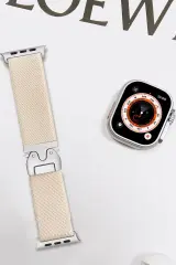 Newface Apple Watch 42mm Forest Kumaş Kordon - Krem