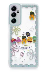 Newface Samsung Galaxy A15 4G Kılıf Sweet Desenli Silikon Kapak - Açık Mavi