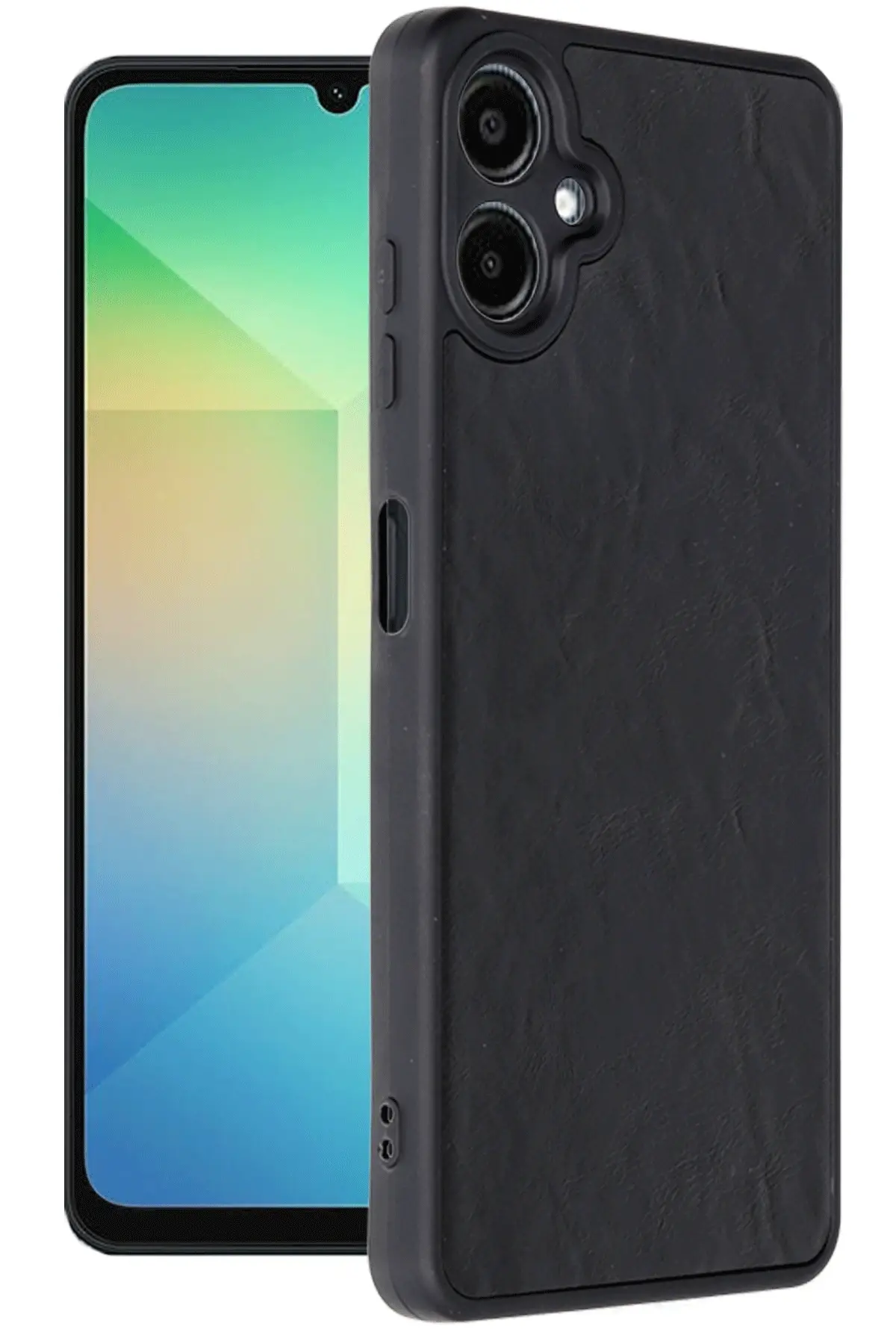 Newface Samsung Galaxy A06 Kılıf Aras Deri Kapak - Siyah