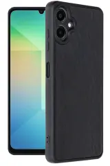 Newface Samsung Galaxy A06 Kılıf Aras Deri Kapak - Siyah