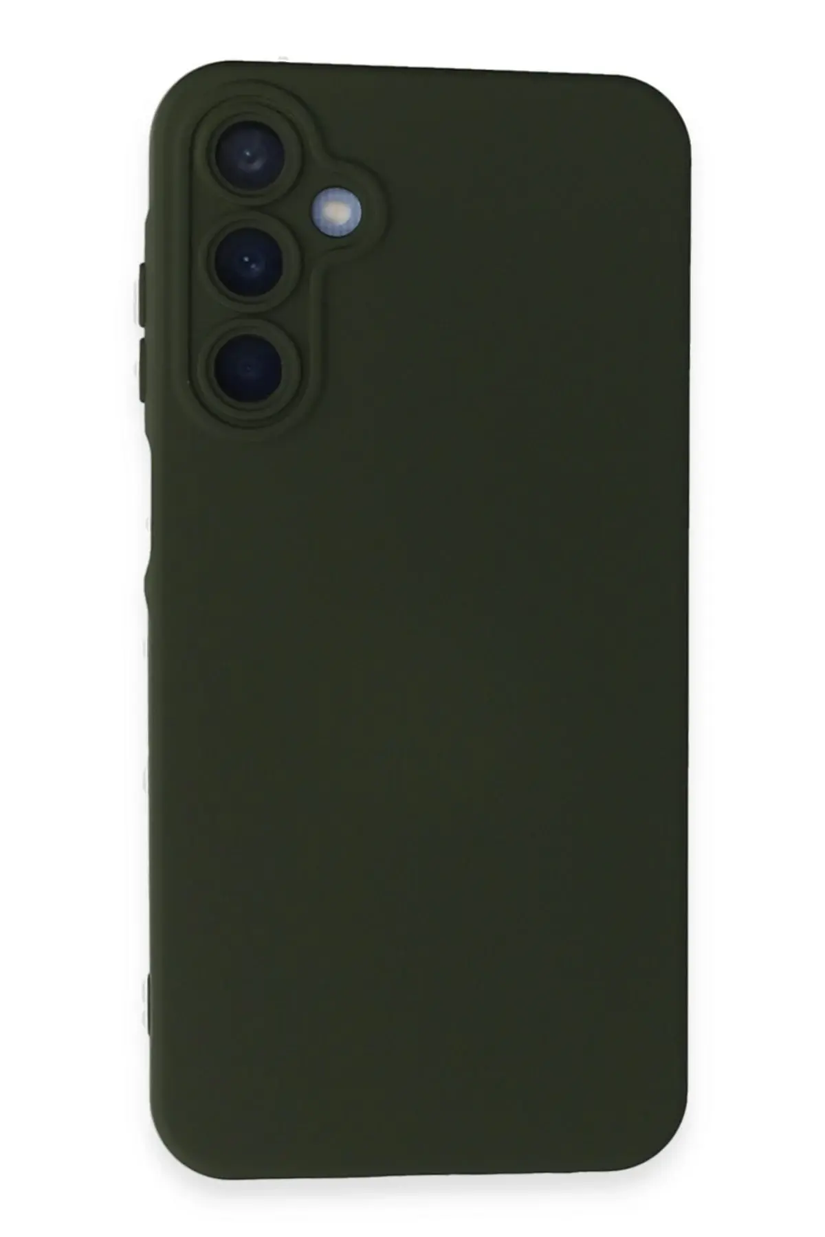 Newface Samsung Galaxy A15 4G Kılıf Nano içi Kadife Silikon - Koyu Yeşil