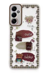 Newface Samsung Galaxy A15 4G Kılıf Sweet Desenli Silikon Kapak - Şeffaf