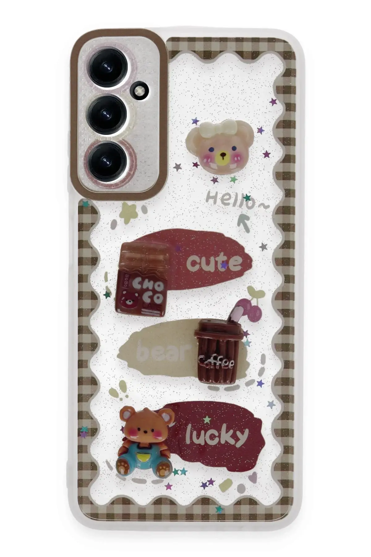 Newface Samsung Galaxy A25 5G Kılıf Sweet Desenli Silikon Kapak - Şeffaf