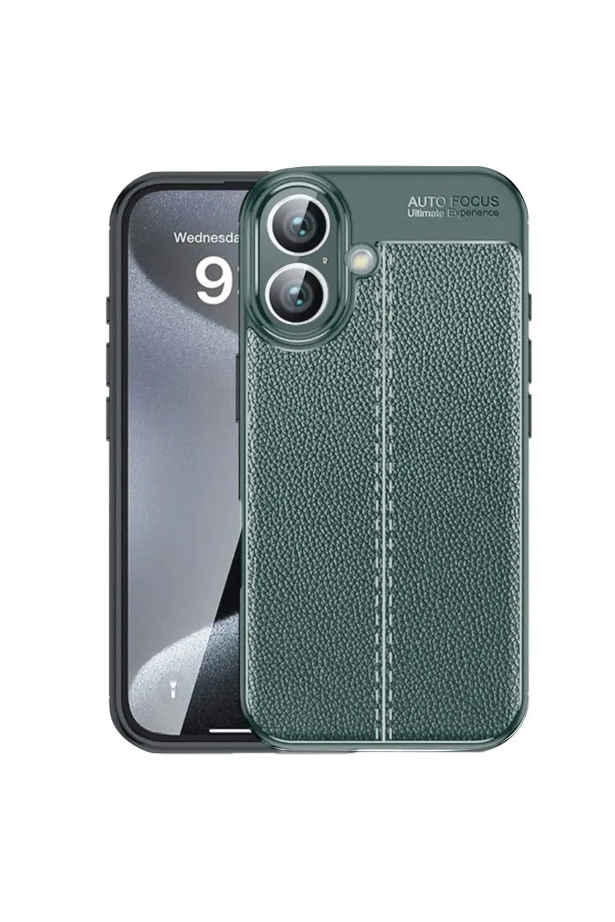 Newface iPhone 16 Kılıf Auto Focus Kapak - Koyu Yeşil