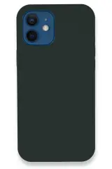 Newface iPhone 12 Kılıf Lansman Legant Silikon - Koyu Yeşil