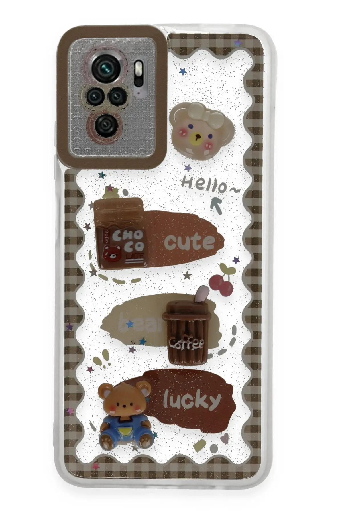 Newface Xiaomi Redmi Note 10 Pro Kılıf Sweet Desenli Silikon Kapak - Şeffaf