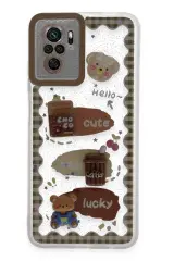 Newface Xiaomi Redmi Note 10 Pro Kılıf Sweet Desenli Silikon Kapak - Şeffaf