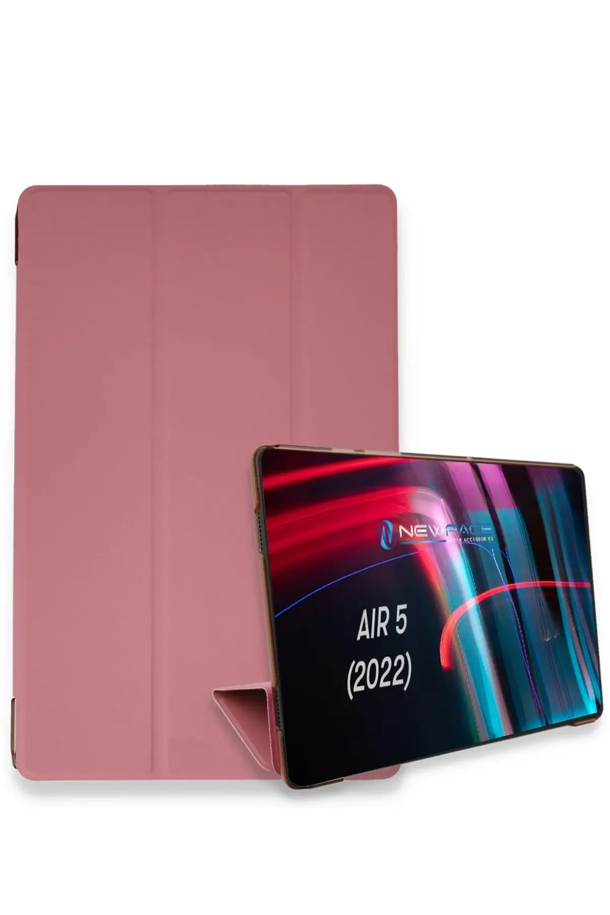 Newface iPad Air 5 (2022) Kılıf Tablet Smart Kılıf - Pembe