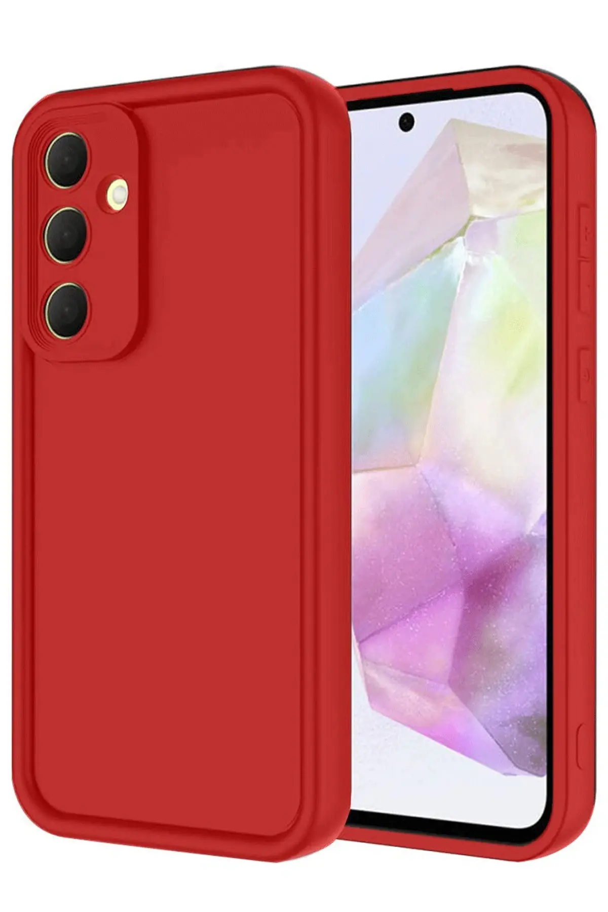 Newface Samsung Galaxy A16 5G Kılıf Viera Silikon - Kırmızı