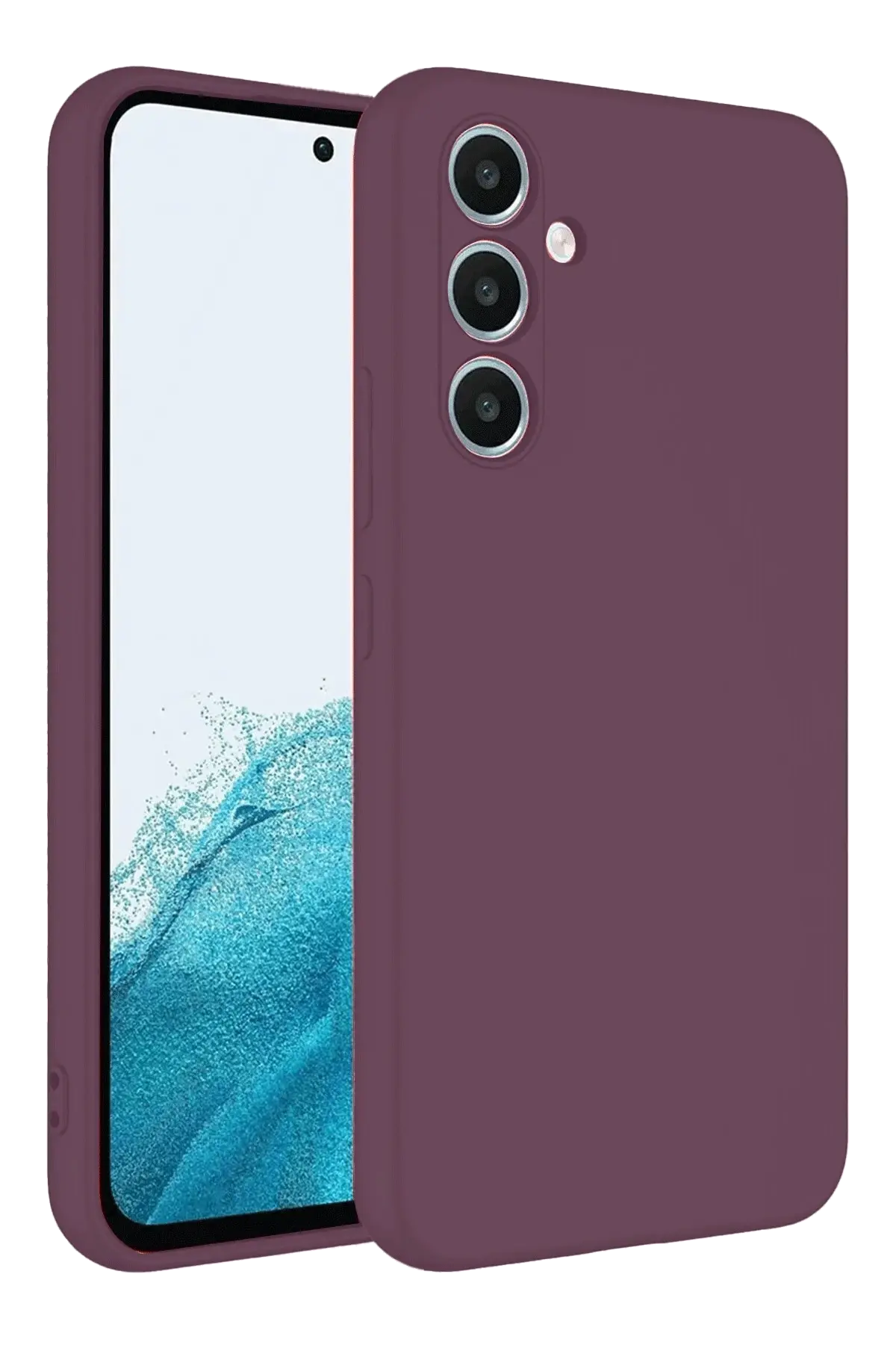 Newface Samsung Galaxy A16 5G Kılıf First Silikon - Mürdüm