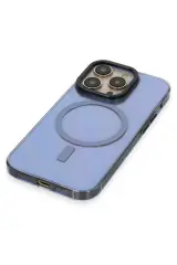 Newface iPhone 14 Pro Max Kılıf Anka PC Magneticsafe Sert Metal Kapak - Sierra Blue