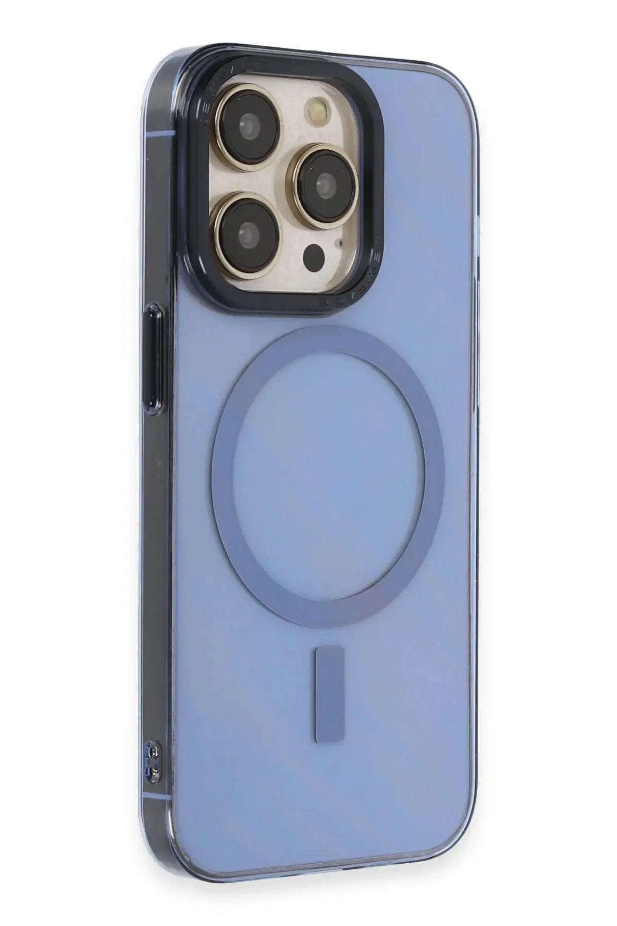 Newface iPhone 14 Pro Max Kılıf Anka PC Magneticsafe Sert Metal Kapak - Sierra Blue