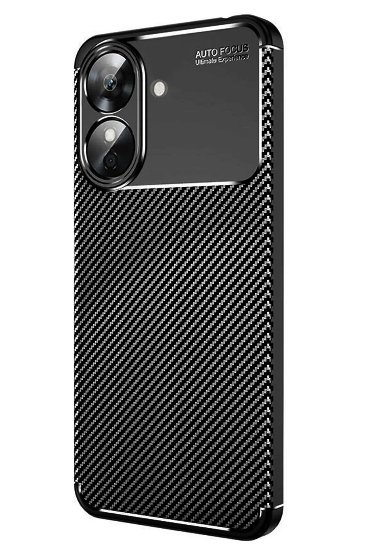 Newface Realme Note 60 Kılıf Auto Focus Karbon Kapak - Siyah