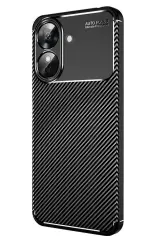 Newface Realme Note 60 Kılıf Auto Focus Karbon Kapak - Siyah