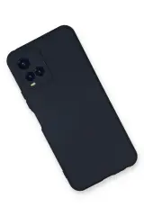 Newface Vivo Y21S Kılıf Nano içi Kadife Silikon - Lacivert